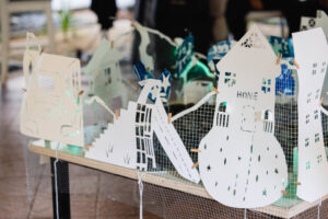 Art installation by Pusat Kreatif Kanak-kanak Tuanku Bainun and students from Rumah Panjang TTDI - interpretation of the students' thoughts and ideas about the space that they live in